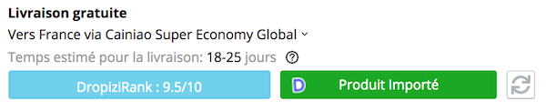 import produit aliexpress terminé