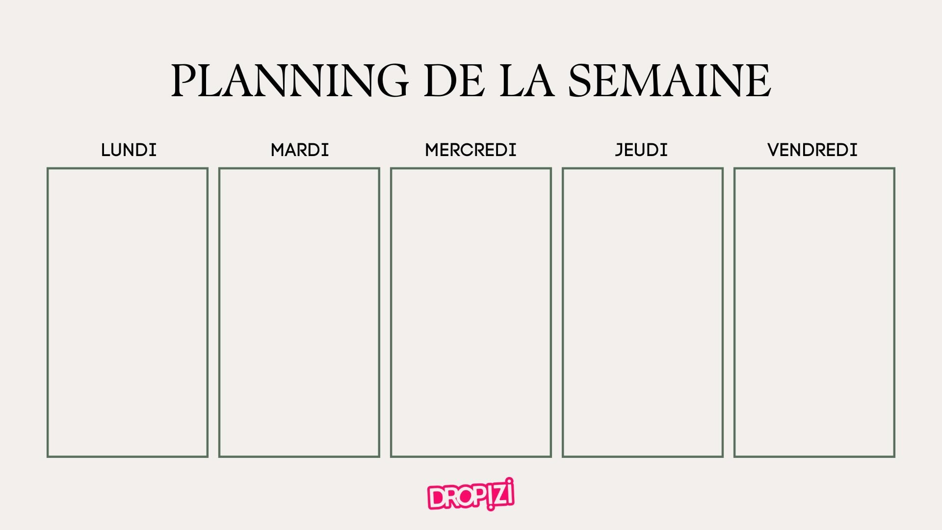 Planning Semaine Remplir Word KLTG